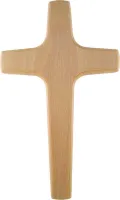 Croix murale - hêtre laqué - 29 x 17.50 cm