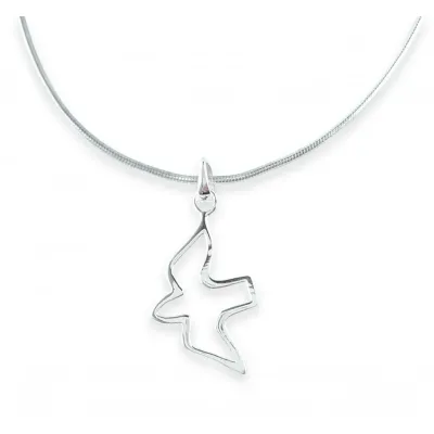 Collier colombe argent