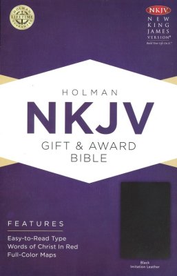 Anglais, Bible NKJV, Gift & Award, similicuir noir [New King James Version]