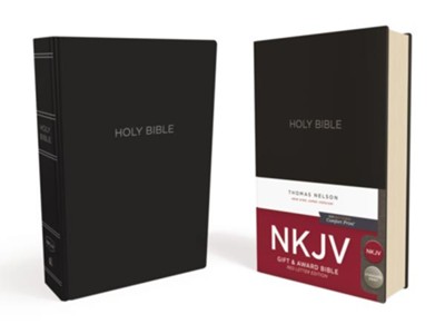 Anglais, Bible New King James Version, Gift & Award, similicuir, noire