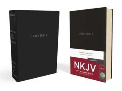 Anglais, Bible, New King James Version, Gift & Award - similicuir, noire