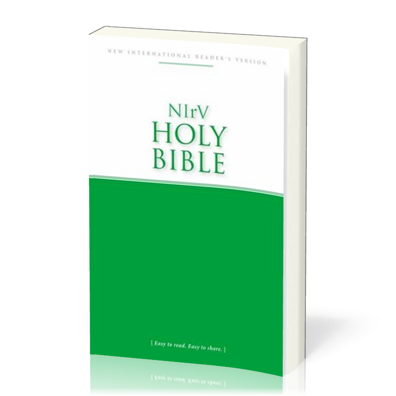 Anglais, Bible New International Reader's  Version, brochée, bicolor blanc/vert