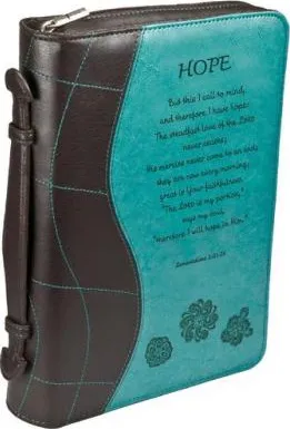 Pochette Bible, Taille L, "Hope", turquoise, similicuir