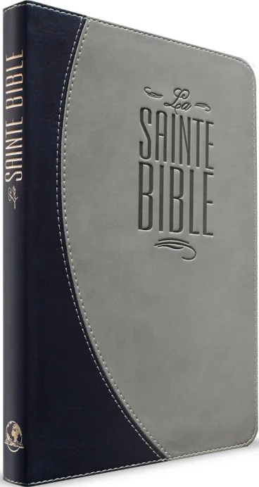 Bible Segond 1880 révisée, compacte, onglets, duo bleu nuit gris - Esaïe 55, couverture souple,...