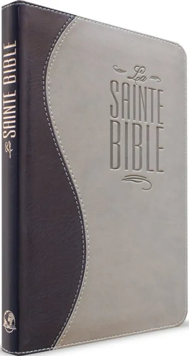 Bible Segond 1880 révisée, compacte, duo bleu nuit gris - Esaïe 55, couverture souple, vivella,...