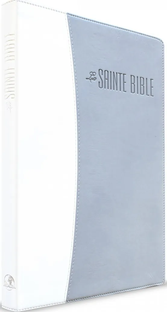 Bible Segond 1880 révisée, confort, duo blanc gris - couverture souple, vivella
