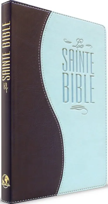 Bible Segond 1880 révisée, compacte, duo bleu nuit bleu ciel - couverture souple, vivella