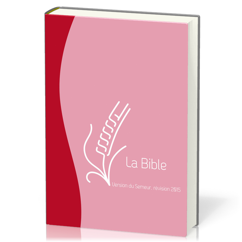 Bible semeur 2015, compacte, duo rouge rose - couverture souple, vivella, avec zipper