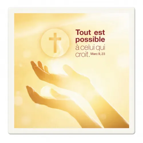 Céramique Mot d'ordre 2020 - "Tout est possible à celui qui croit"