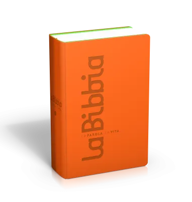 Italien, Bible format mini NR2006 - couverture souple Vivella orange/vert