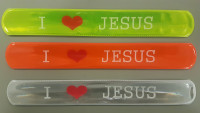 Bracelet flexible "I love Jesus" - Couleurs diverses