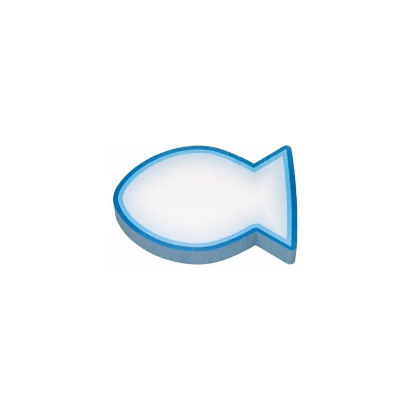 Post-it en forme de poisson - Bleu - 8.5x5cm