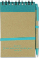 BLOC NOTES BRUN / BLEU ET SON STYLO