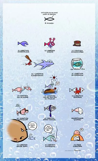 Poster ichtus - Il n'y a pas qu'une seule sorte de chrétien
