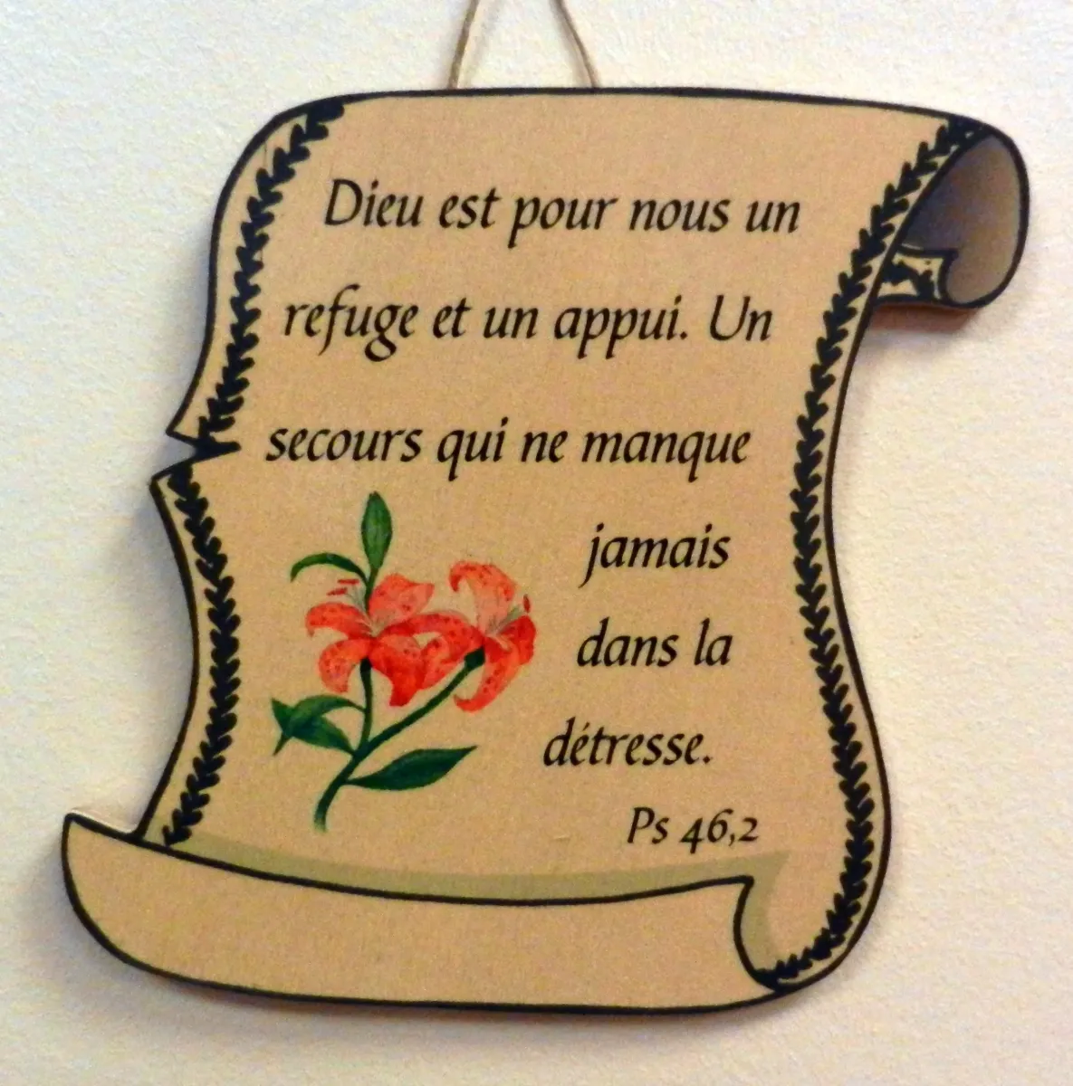 Bois parchemin petit, Psaume 46.2