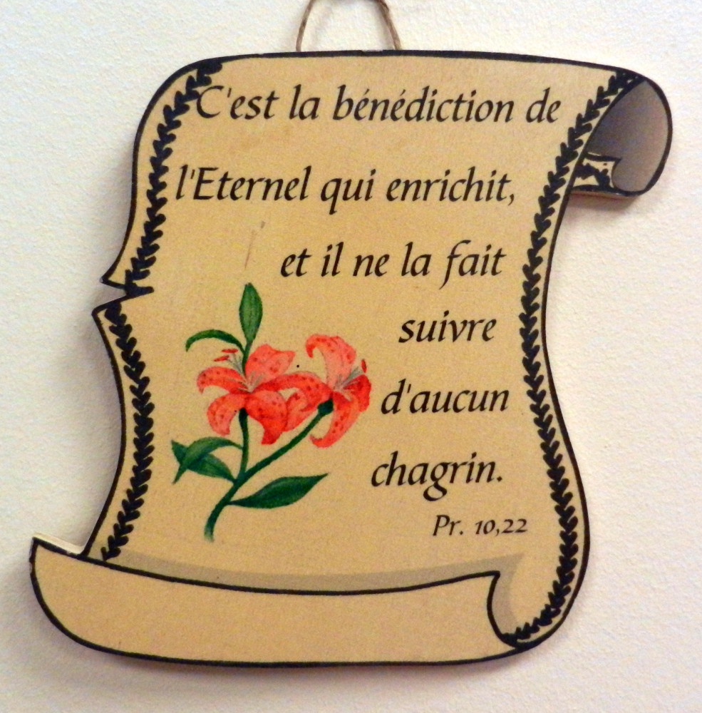 Bois parchemin petit, Proverbes 10.22
