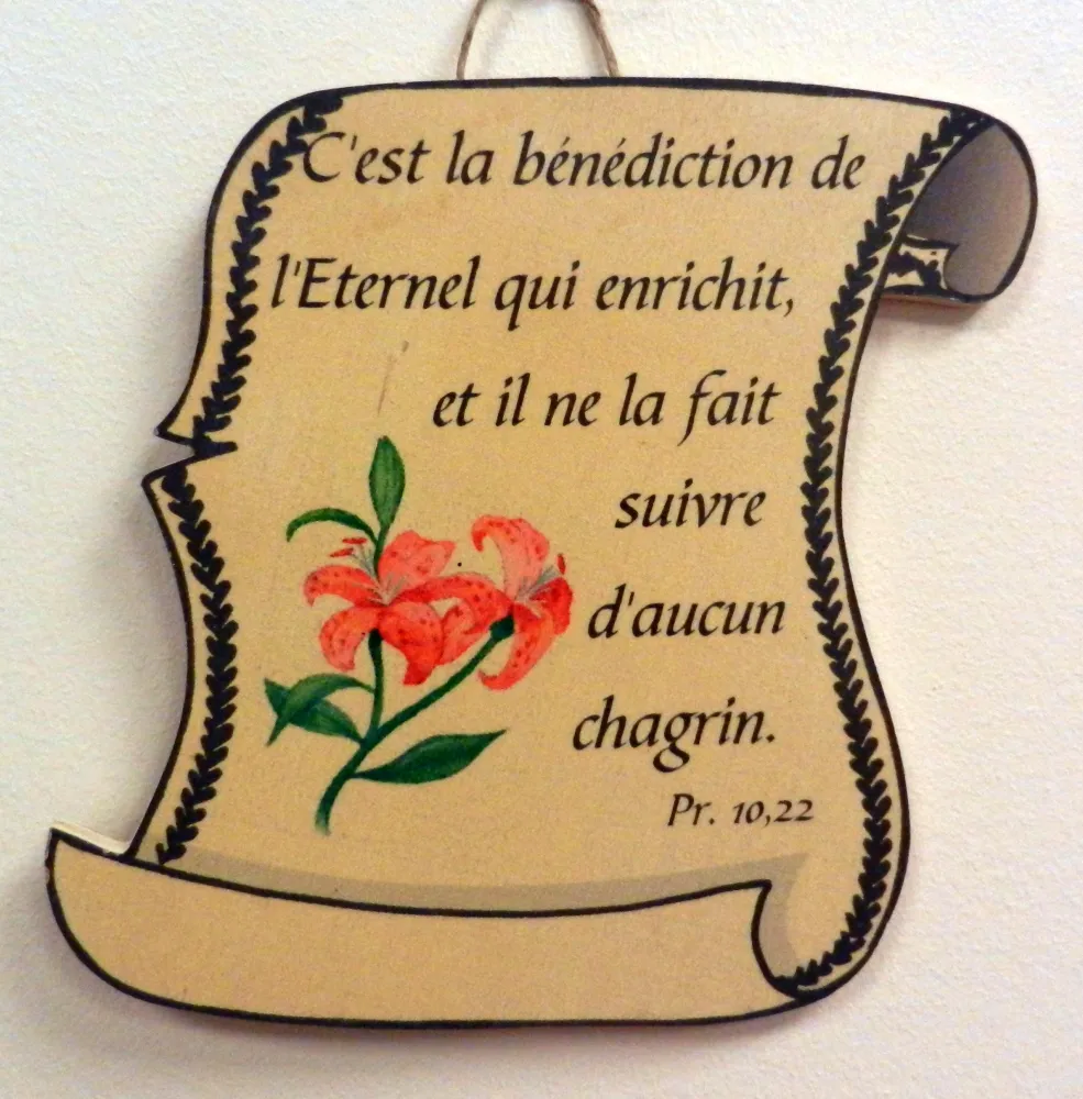 Bois parchemin petit, Proverbes 10.22