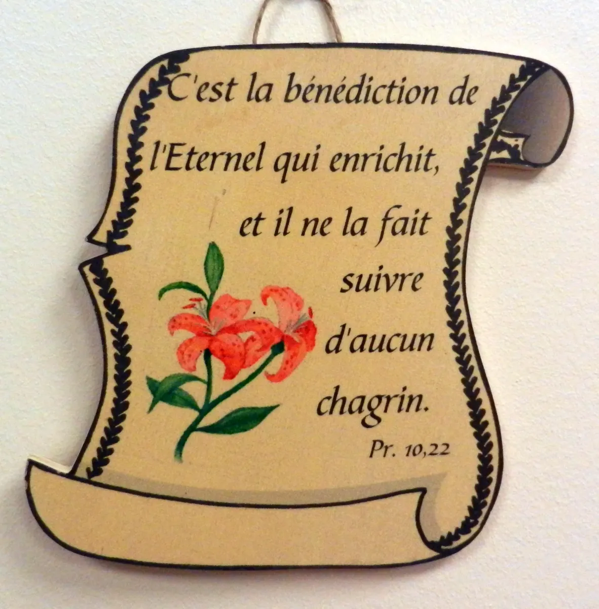 Bois parchemin petit, Mieux vaut un morceau […] - Proverbes 17.1