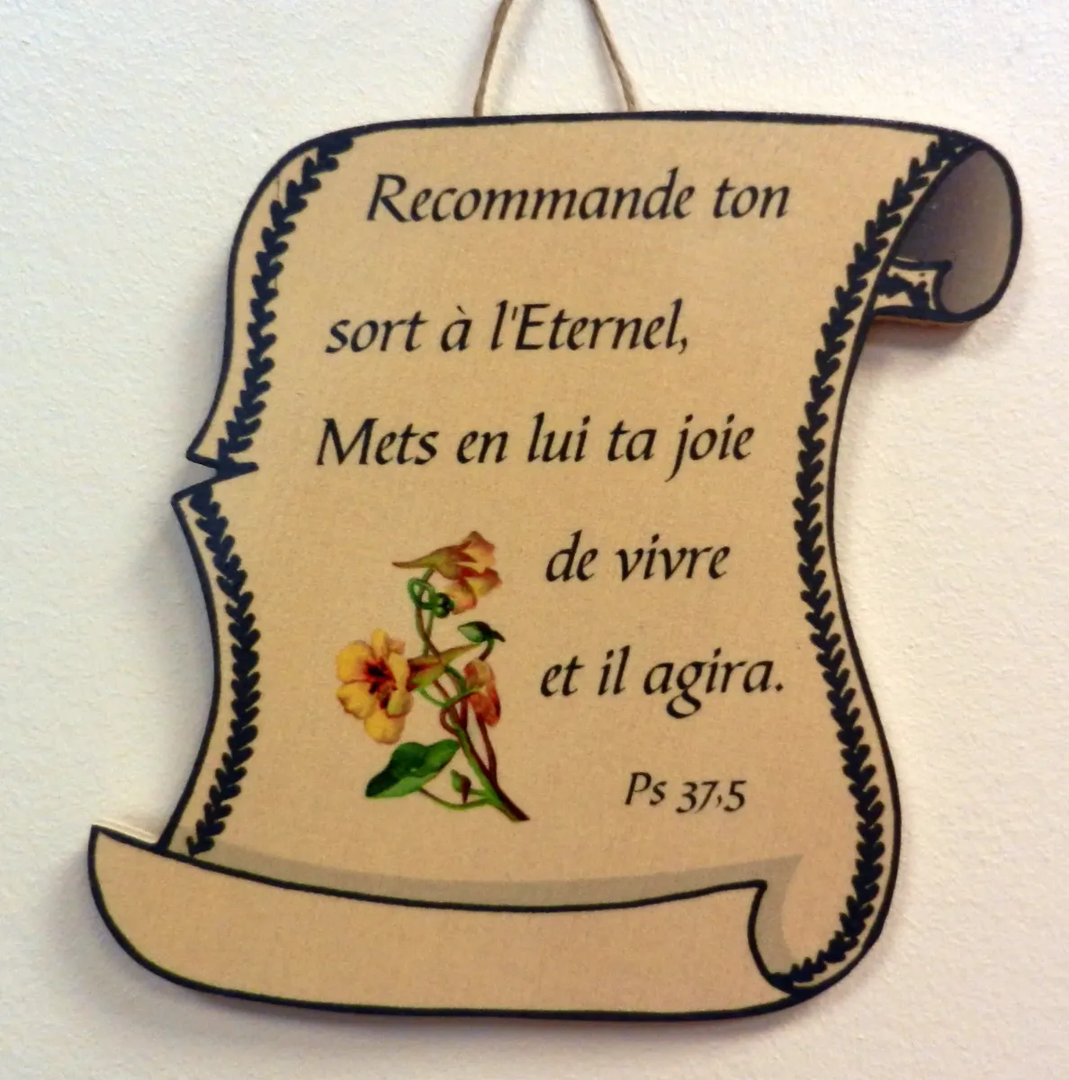 Bois parchemin petit, Psaume 37.5