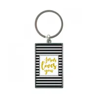 Porte-clé "Jesus loves you/Jesus loves me"