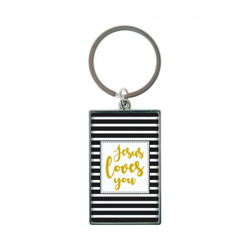 Porte-clé "Jesus loves you/Jesus loves me"
