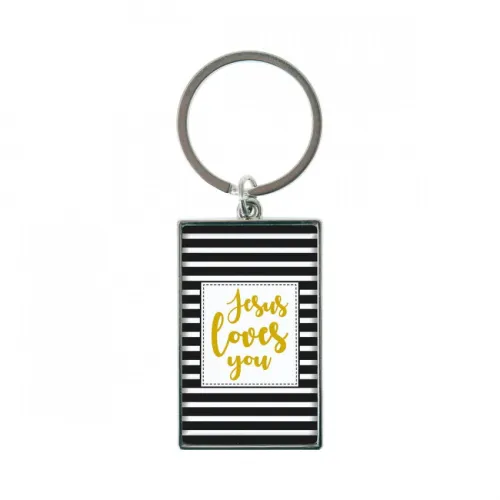 Porte-clé "Jesus loves you/Jesus loves me"