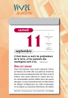 Vivre aujourd'hui - calendrier éphéméride, à poser et à effeuiller, peite plaque