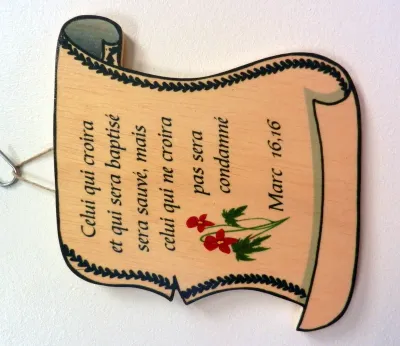 Bois parchemin petit, Marc 16.16