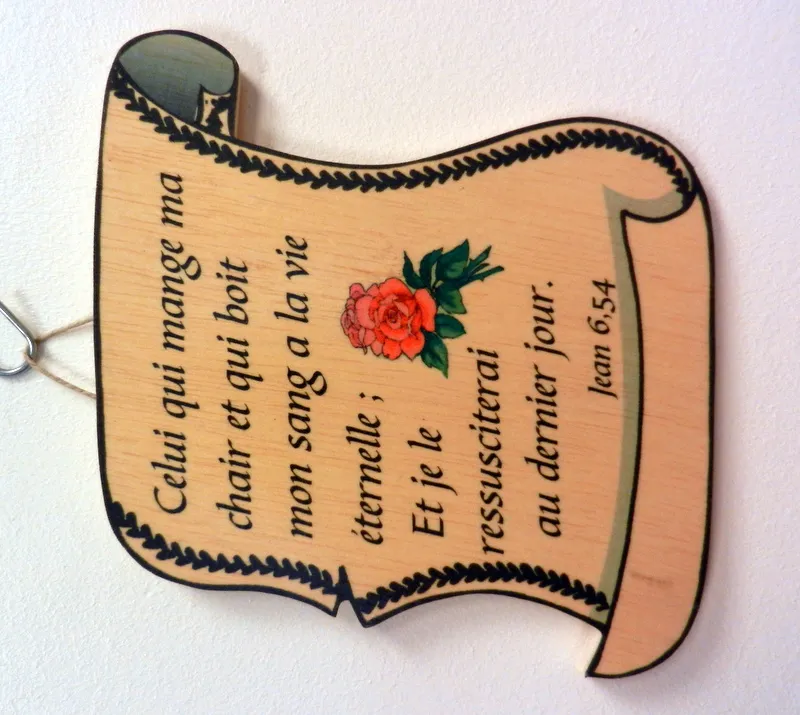 Bois parchemin petit, Celui qui mange […] - Jean 6.54