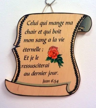 Bois parchemin petit, Celui qui mange […] - Jean 6.54