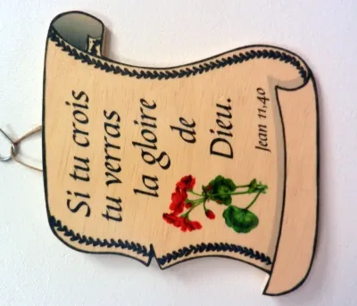 Bois parchemin petit "Si tu crois […]" - Jean 11.40