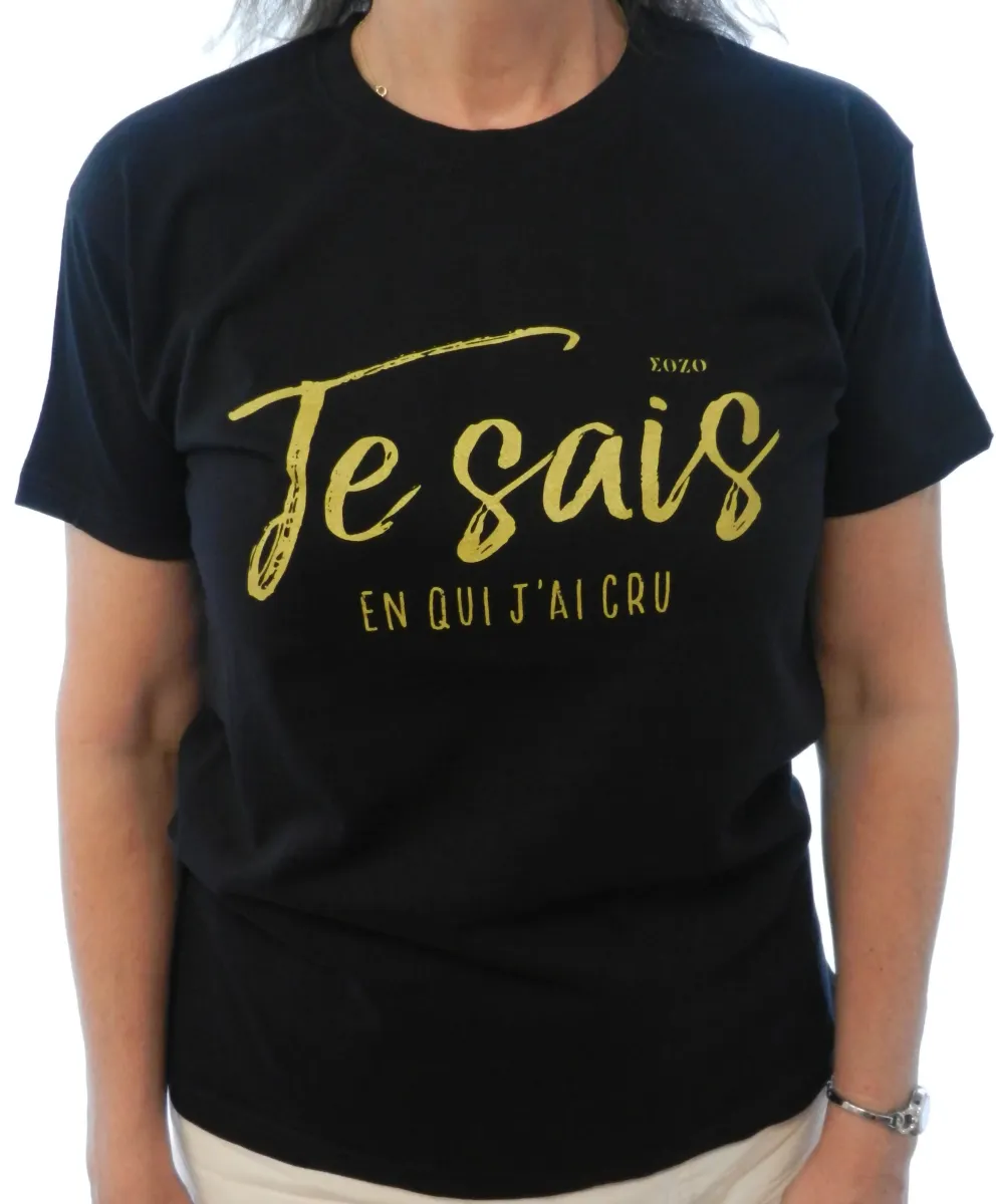 Je sais en qui j'ai cru 2 faces - T-Shirt noir