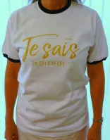 Je sais en qui j'ai cru 2 faces - T-Shirt blanc col noir