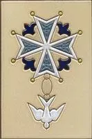 CERAMIQUE CROIX HUGUENOTE BLANCHE