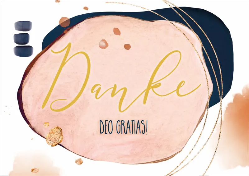 Doppelkarte Deo Gratias! La Maison de la Bible France