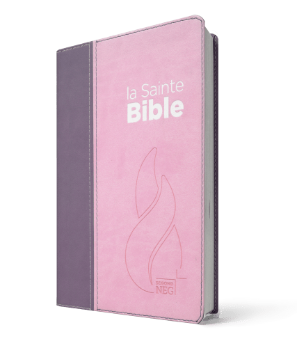 Bible Segond NEG compacte - couverture souple, Vivella duo rose praline /  violet fruits des bois - Segond NEG 1979 :: La Maison
