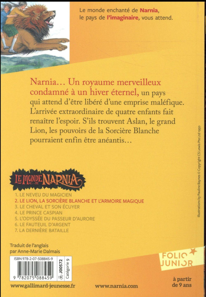 Lion, la Sorcière blanche et l'Armoire magique (Le) - Le Monde de Narnia, tome 2