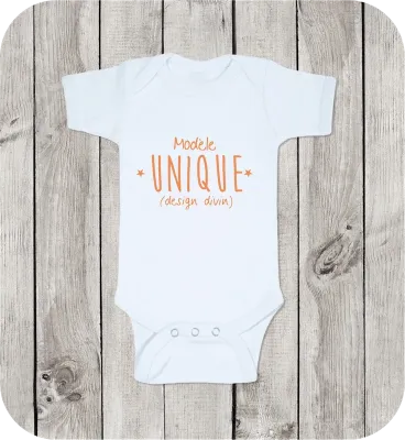 Body 100 % coton - 3/6 mois "Modèle unique design divin"