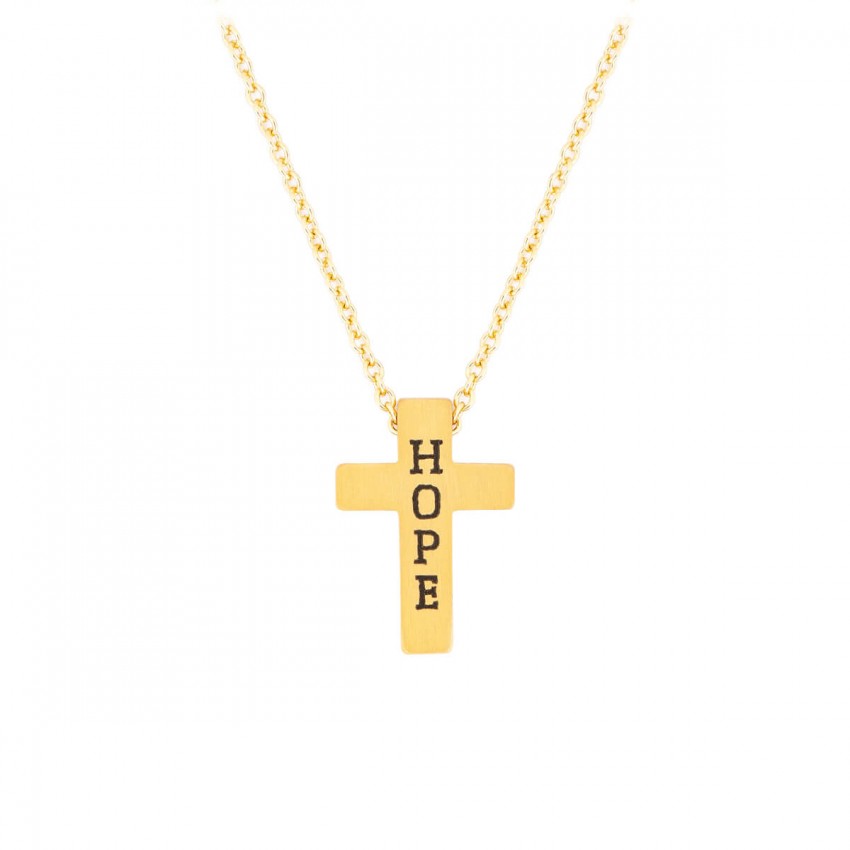 Collier avec pendentif croix "Hope"
