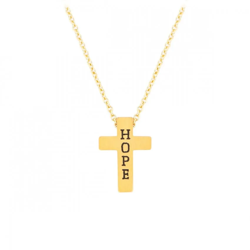 Collier avec pendentif croix "Hope"