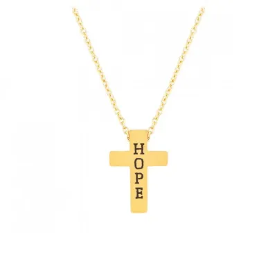 Collier avec pendentif croix "Hope"