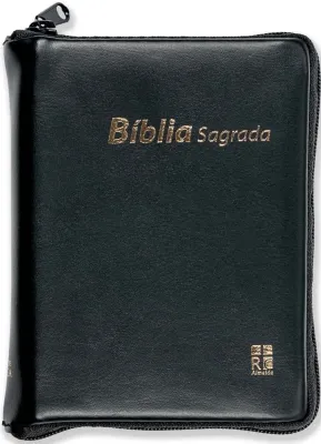 Portugais, Bible Almeida RC, DN 22Z - compact, vinyle noir, fermeture éclair [Almeida Revista e...