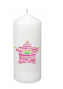 Bougie étoile de mots