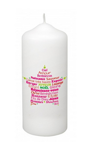 Bougie étoile de mots