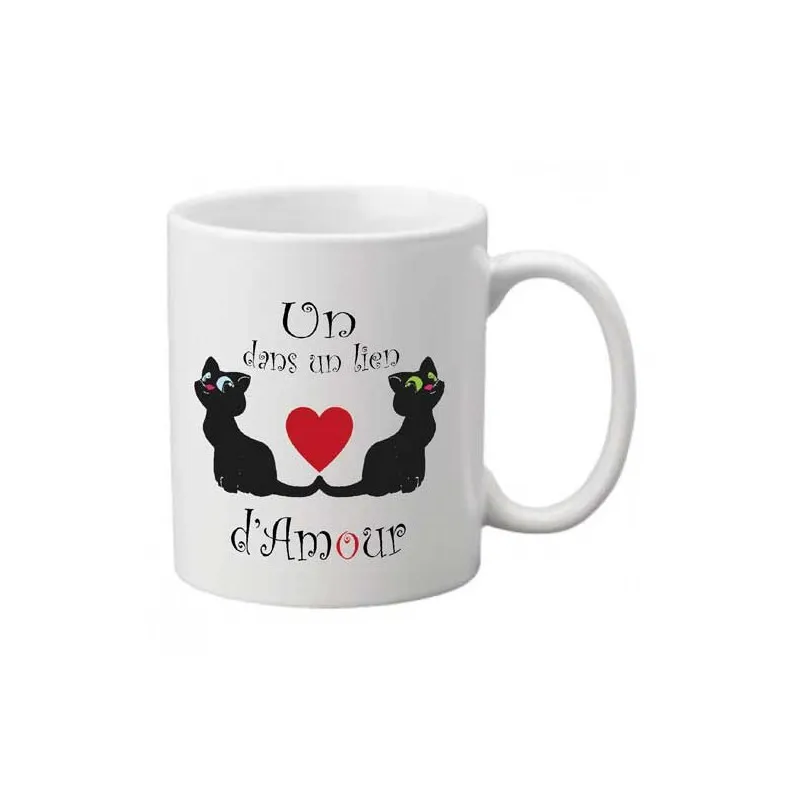Mug "Un lien dans l'amour" - duo chats