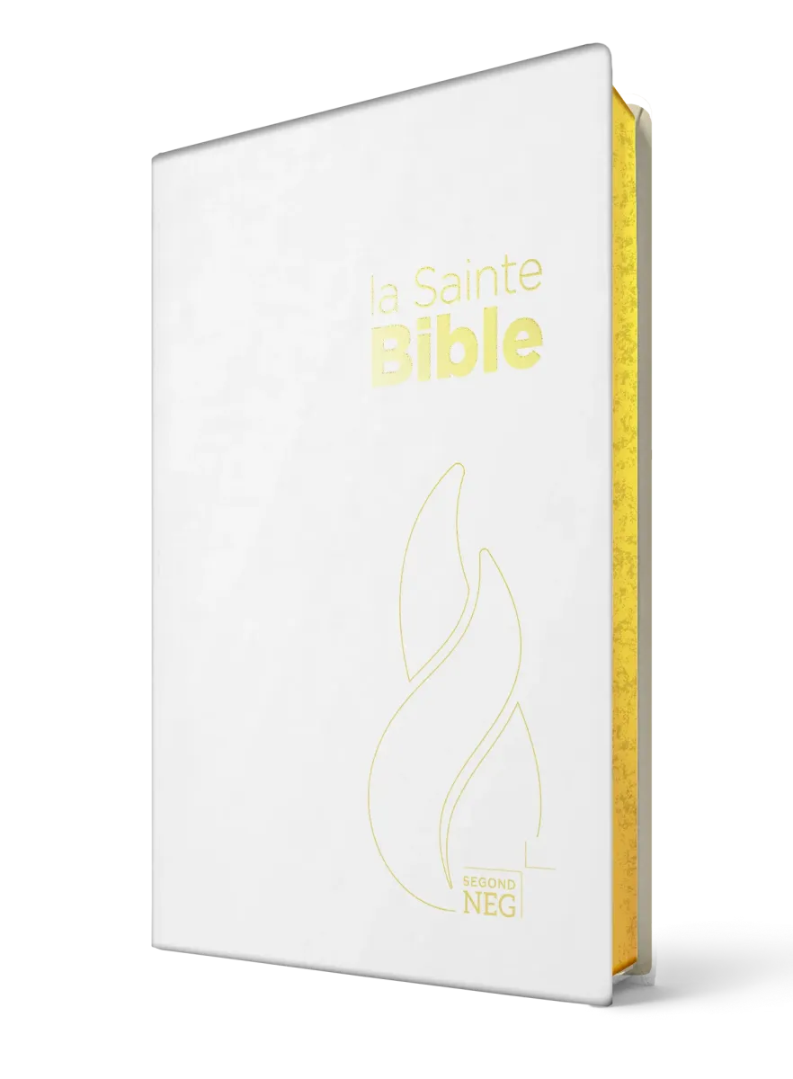 Bible Segond NEG compacte - couverture souple Vivella blanche, tranches or