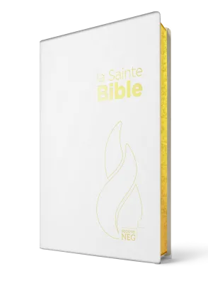 Bible Segond NEG compacte - couverture souple Vivella blanche, tranches or