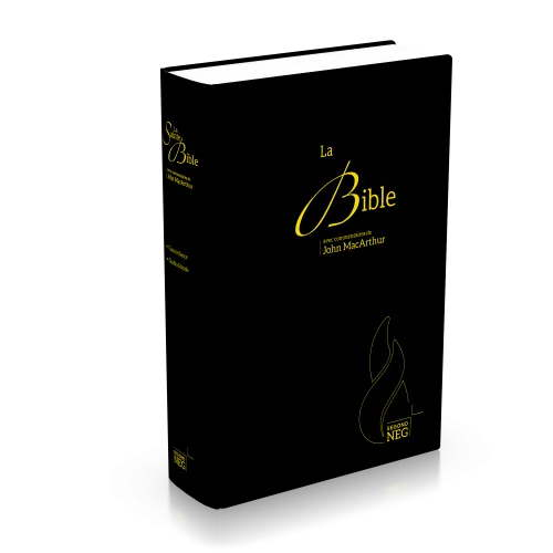 Bible d'étude Segond NEG Mac Arthur - Couverture rigide, Skyvertex noir