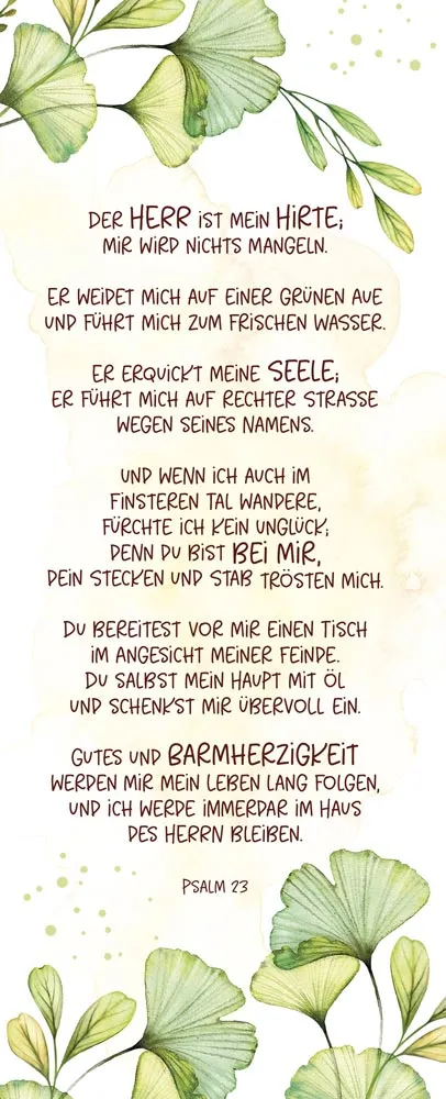 Metallschild Der Herr ist mein Hirte
