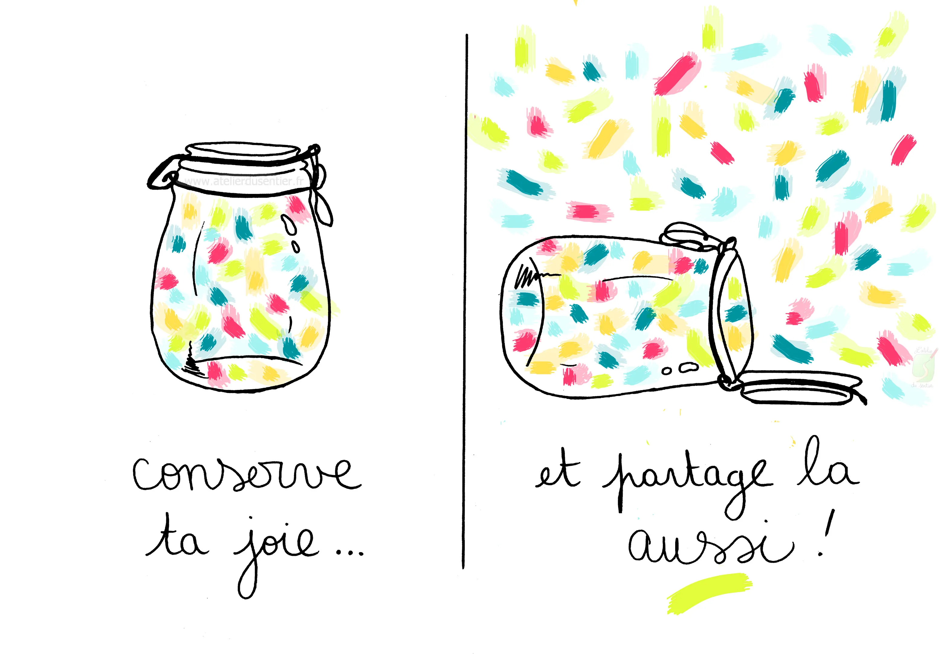 CARTE POSTALE BOCAL DE JOIE